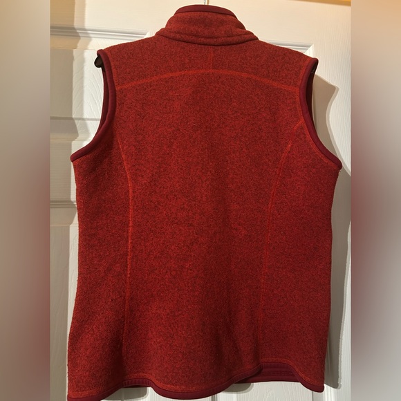 Patagonia Vibrant Rust Red Sleeveless Fleece Vest Size Medium EUC - Picture 3 of 3